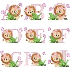 Alfabeto Menina Leão
