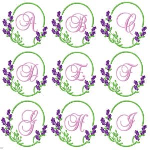 Alfabeto Moldura Lavanda