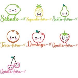 Semaninha Frutinhas Aplique