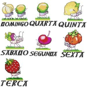 Semaninha Formigas Em Ponto Cruz