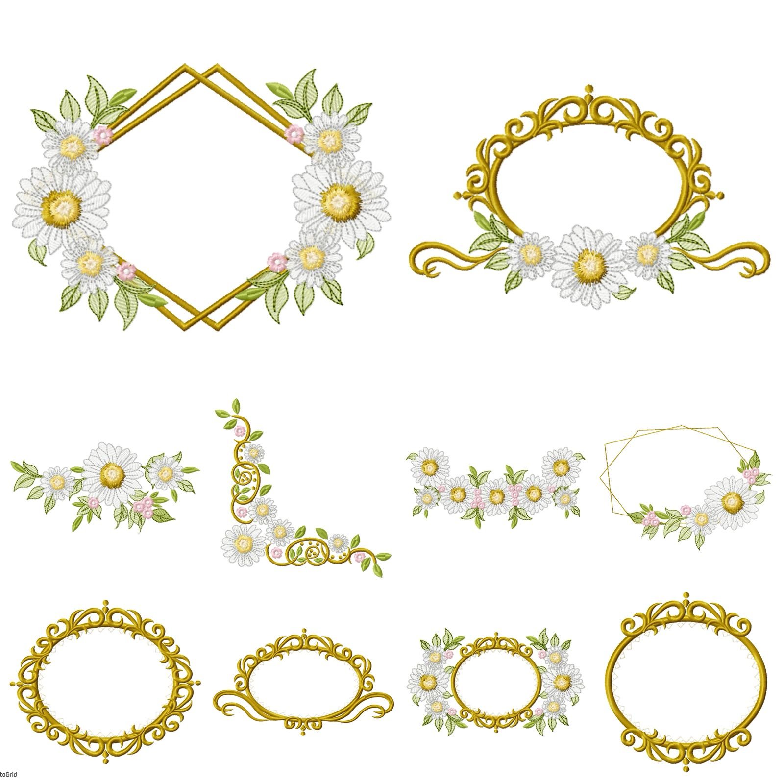 Margaridas e Molduras