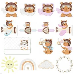 Ursinho Aviador Menino Menina