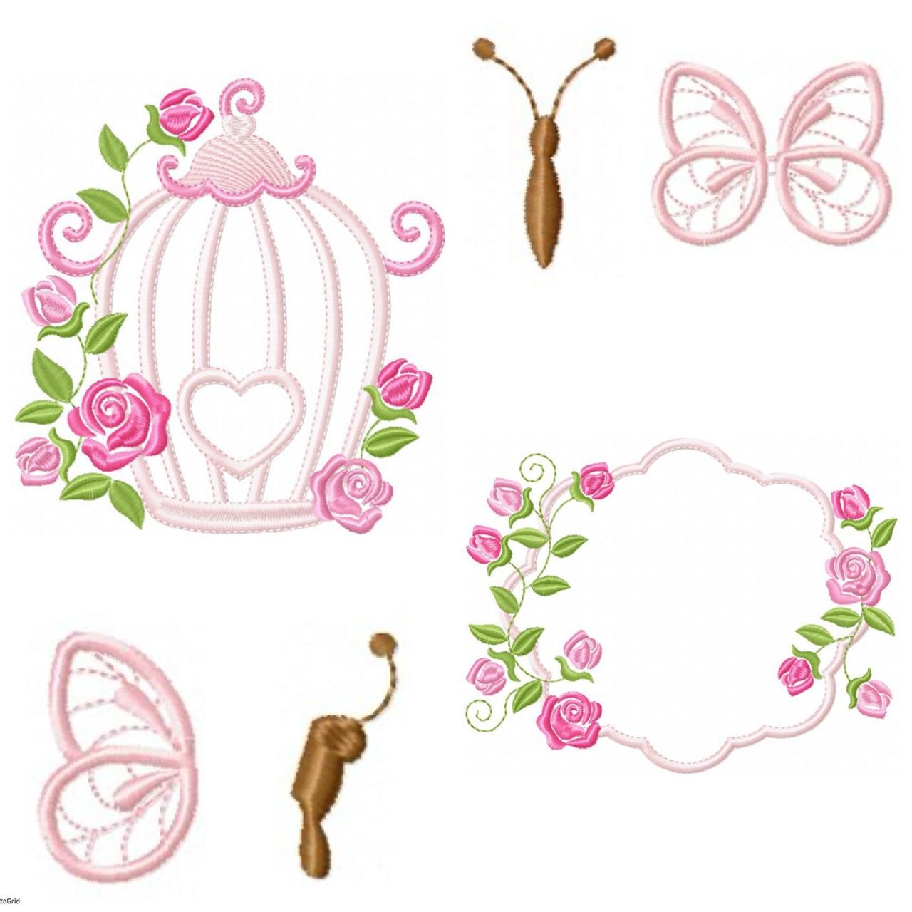 Gaiola e Borboletas 3D