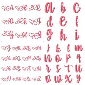 Alfabeto Maiusculo e Minusculo Corações