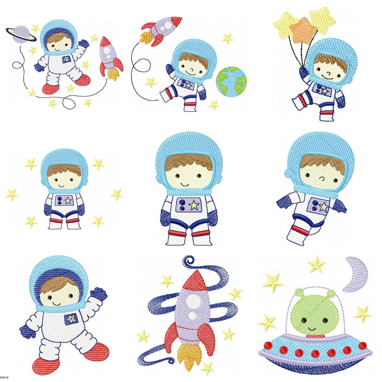 Astronauta Planetas Foguete