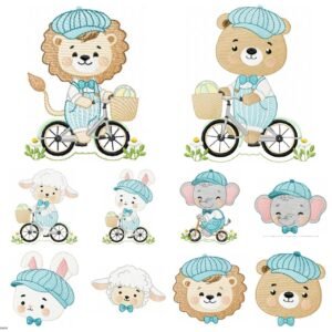 Animais Andando de Bicicleta