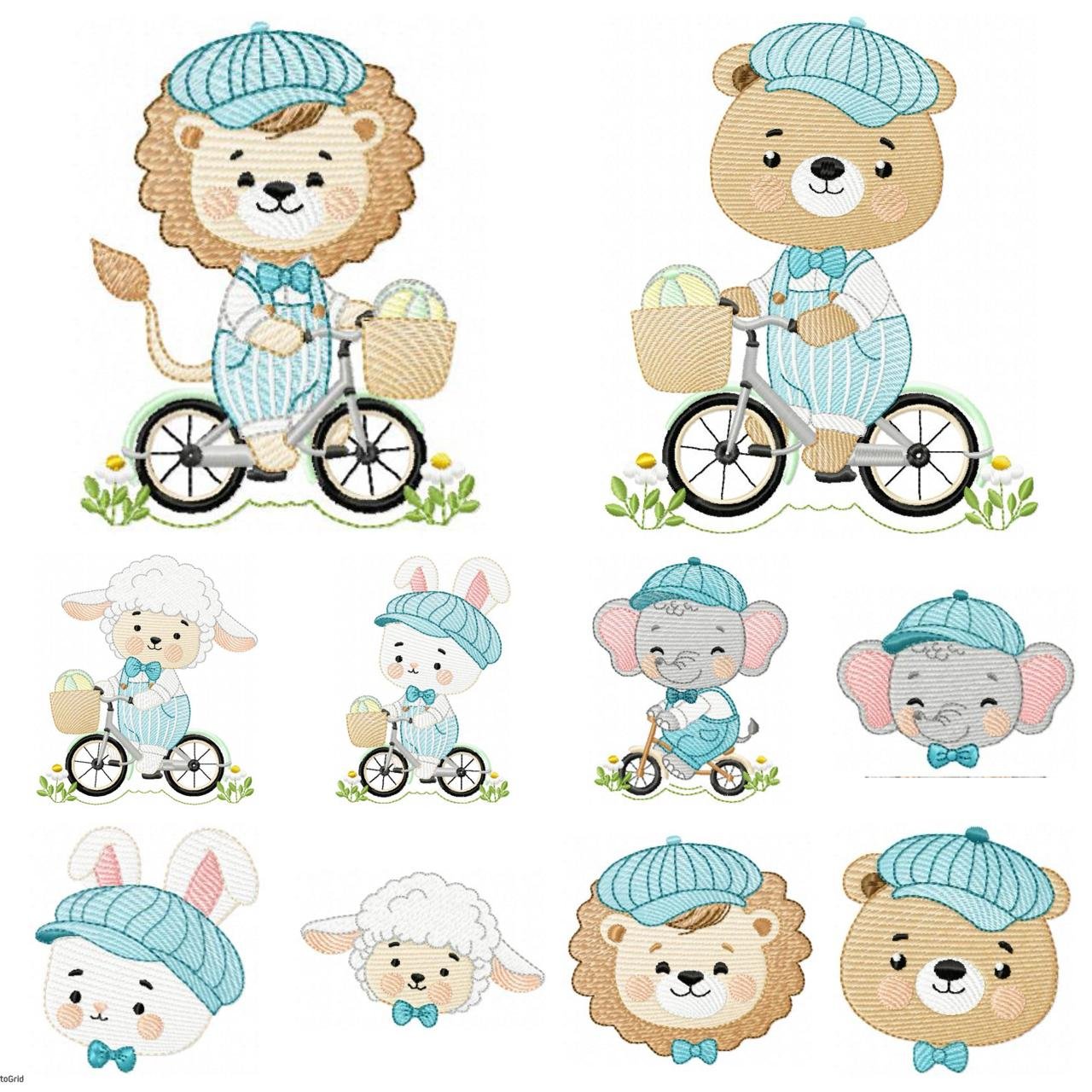 Animais Andando de Bicicleta