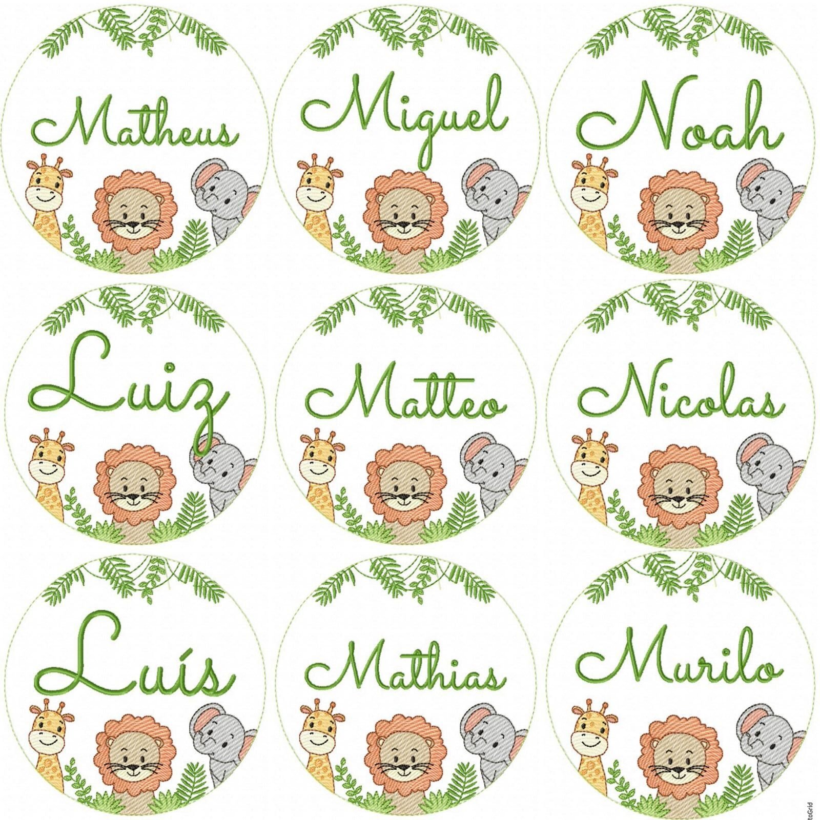 70 Nomes Meninos Moldura Safari - Imagem 9