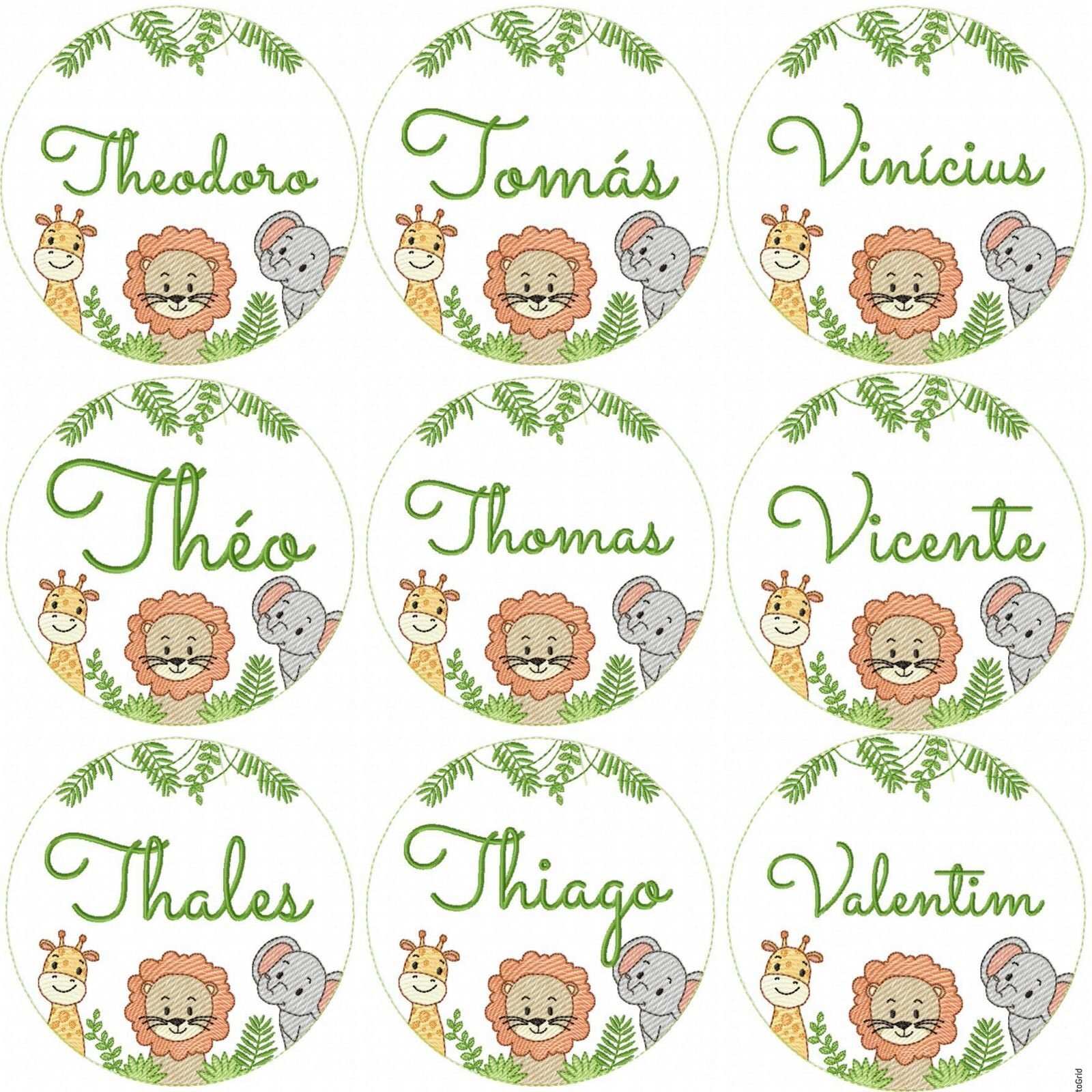 70 Nomes Meninos Moldura Safari - Imagem 8