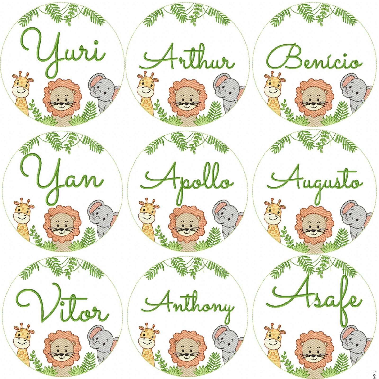 70 Nomes Meninos Moldura Safari - Imagem 7