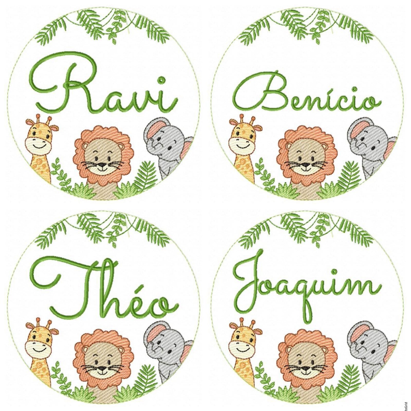 70 Nomes Meninos Moldura Safari