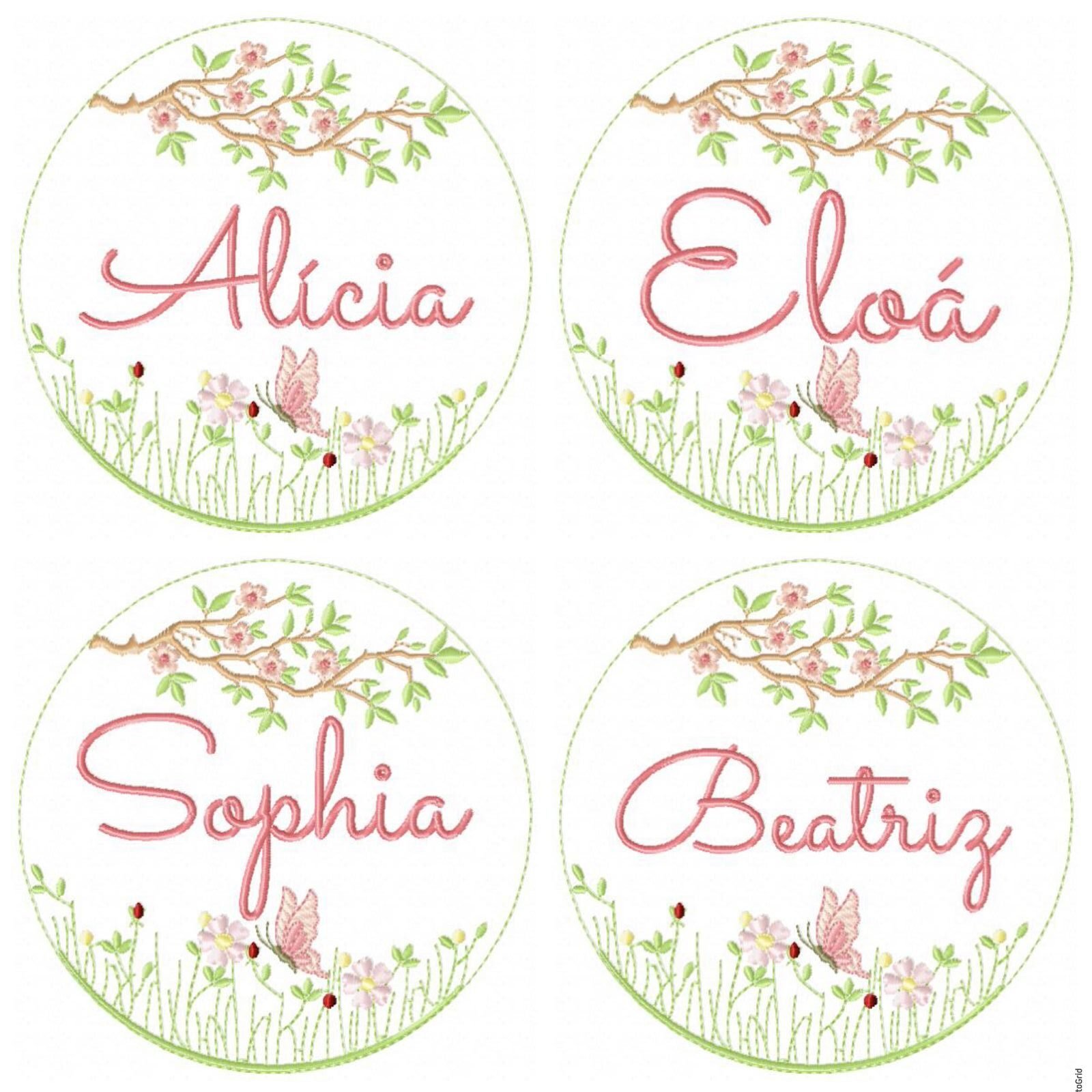 70 Nomes Meninas Moldura Jardim