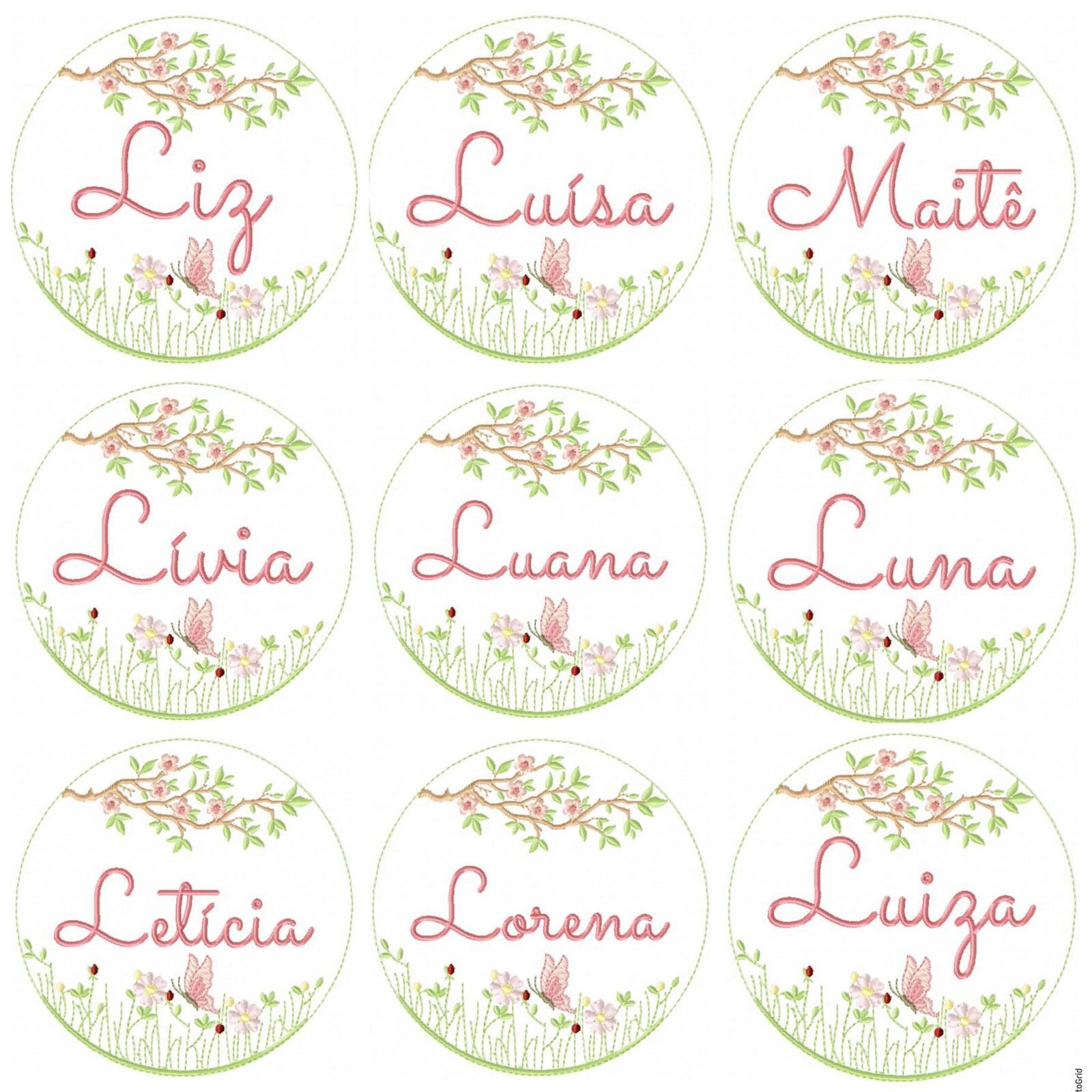 70 Nomes Meninas Moldura Jardim - Imagem 2