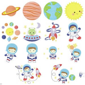 Astronauta Foguete Planetas