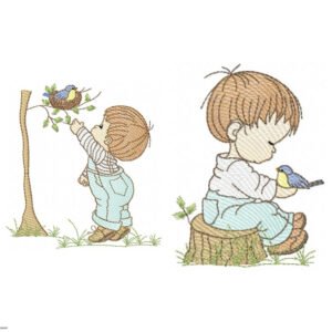 Menino com Passarinho