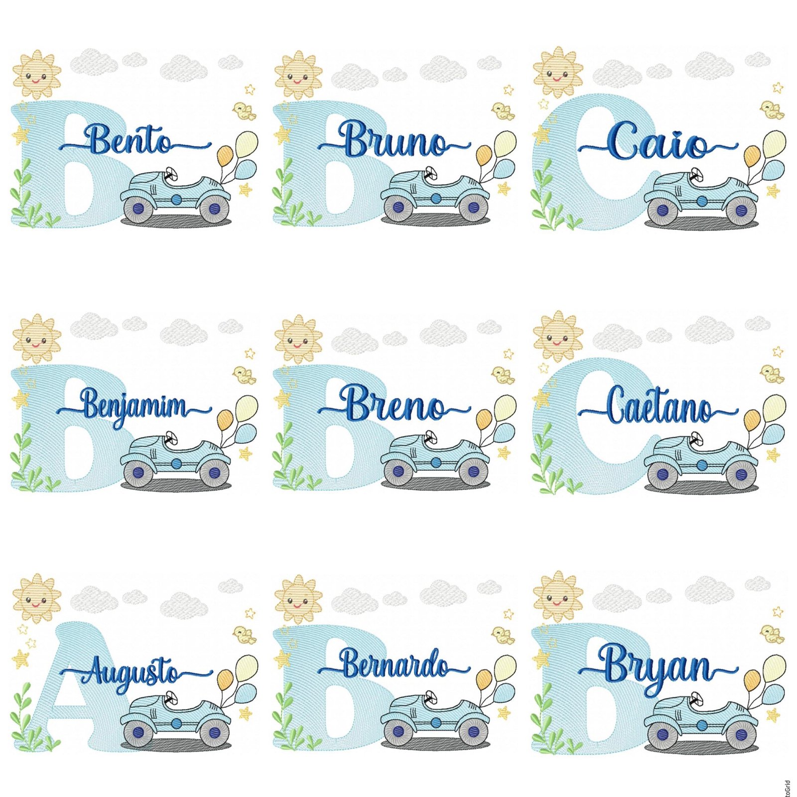 140 Nomes Meninos Carrinhos + Alfaabeto - Imagem 6