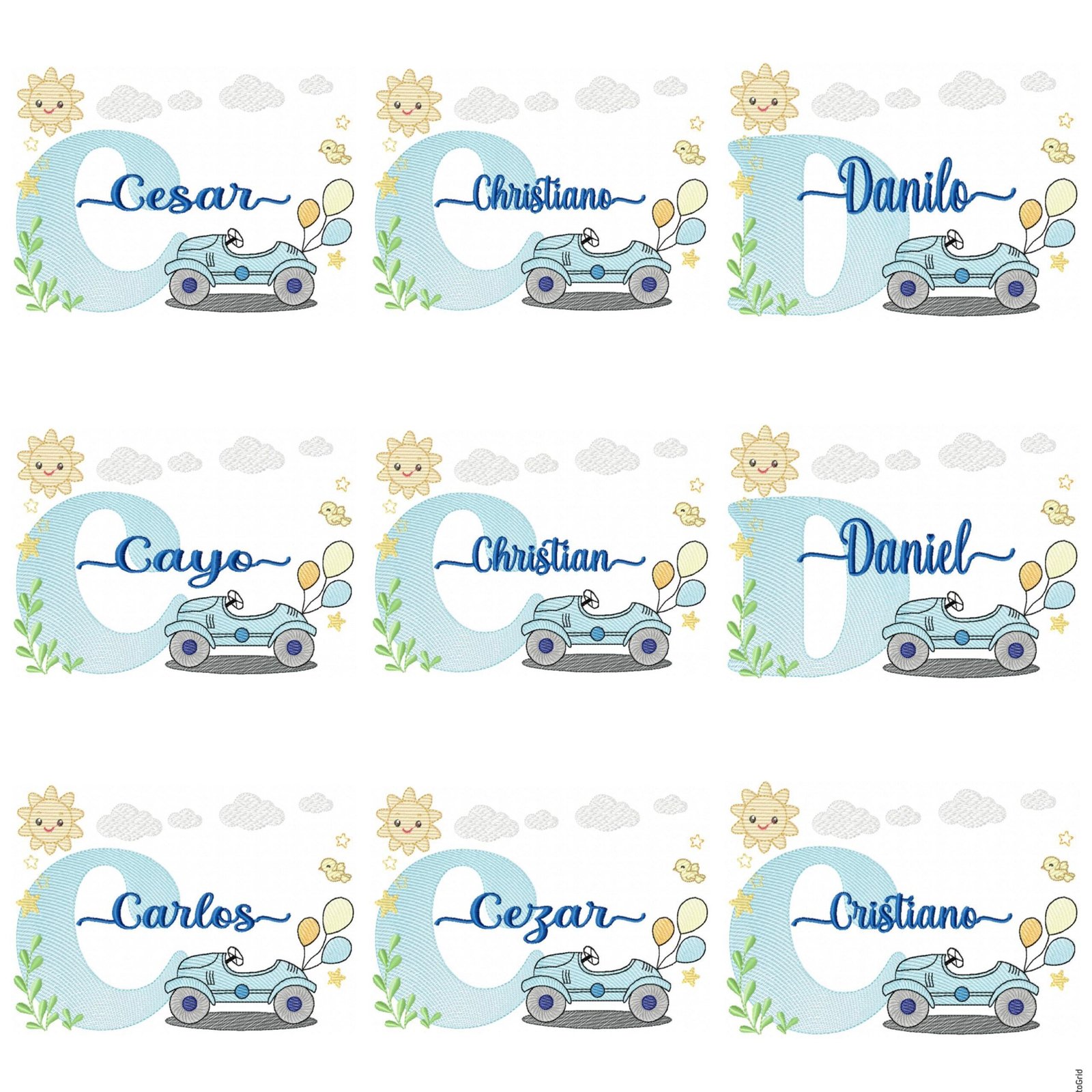 140 Nomes Meninos Carrinhos + Alfaabeto - Imagem 5