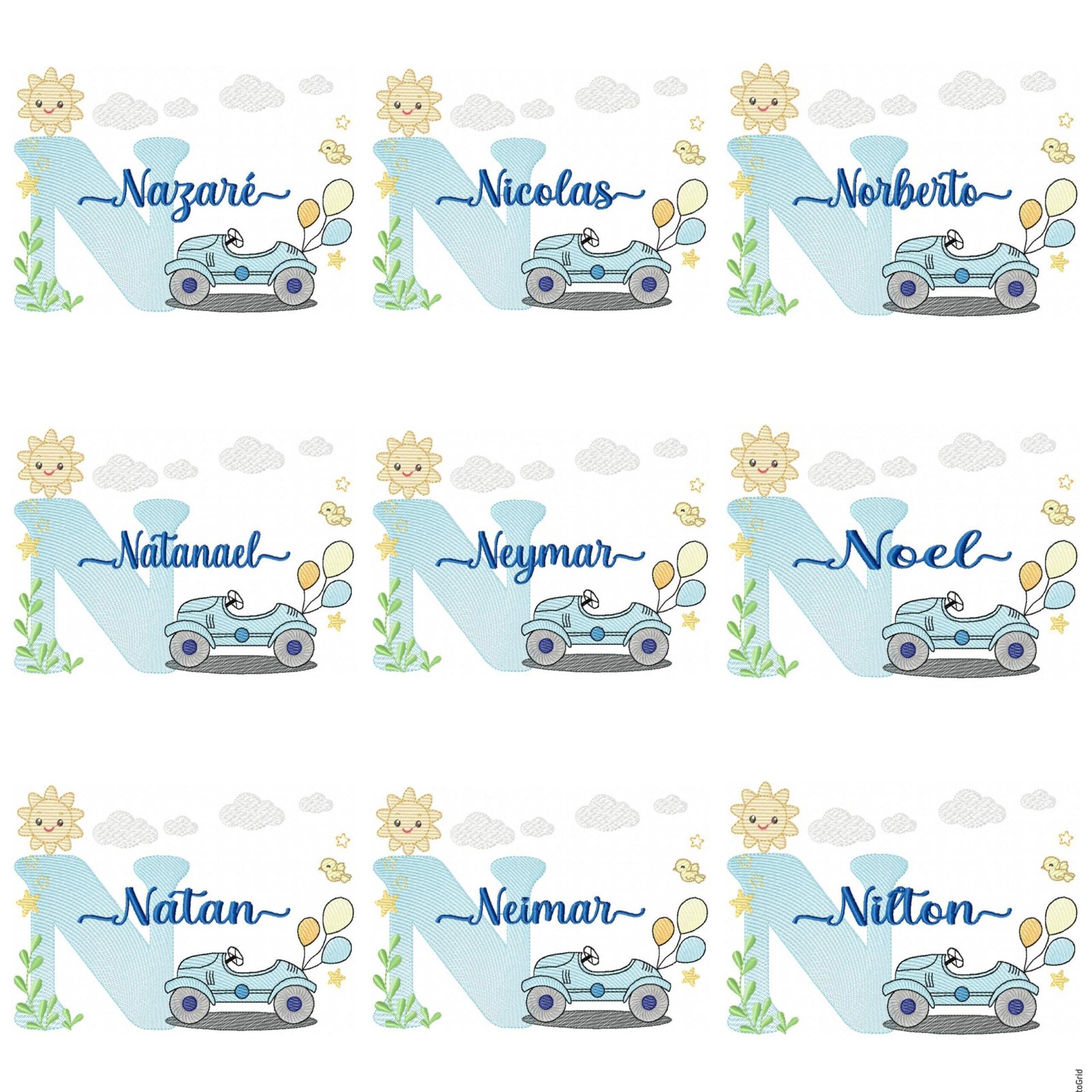140 Nomes Meninos Carrinhos + Alfaabeto - Imagem 14