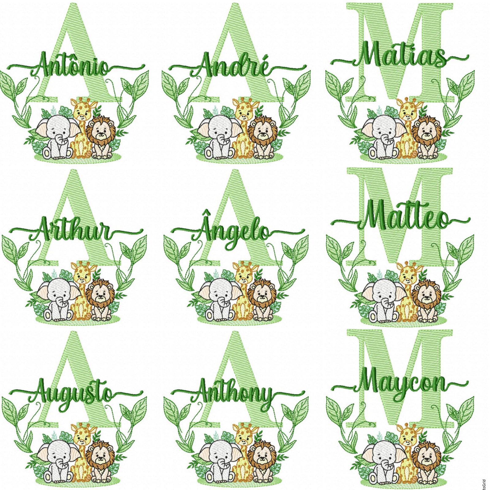 Nomes Safari + Alfabeto