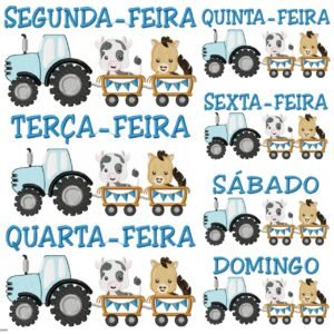 Semaninha Trator Animais da Fazenda
