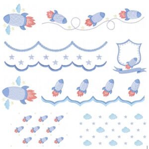 Astronautas Foguete e Barrinhas