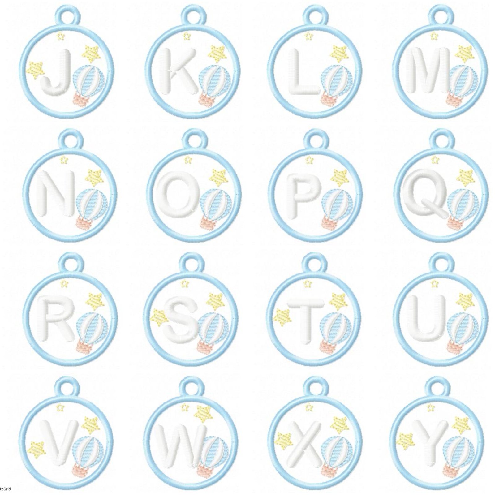 Alfabeto Chaveiro Balões - Imagem 2