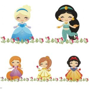 Princesas Meninas Branca de Neve Cinderela Rapunzel Bela e a Fera Jade
