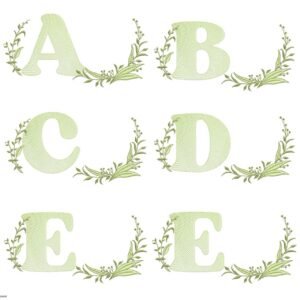 Alfabeto Ramo Folhas