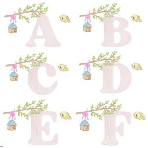 Alfabeto Passarinho Jardim