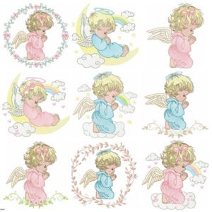 Anjinhos Menino Menina Anjo Rezando Orando