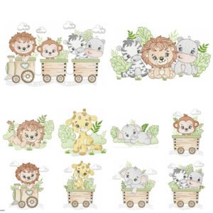 Safari no Trem folhas