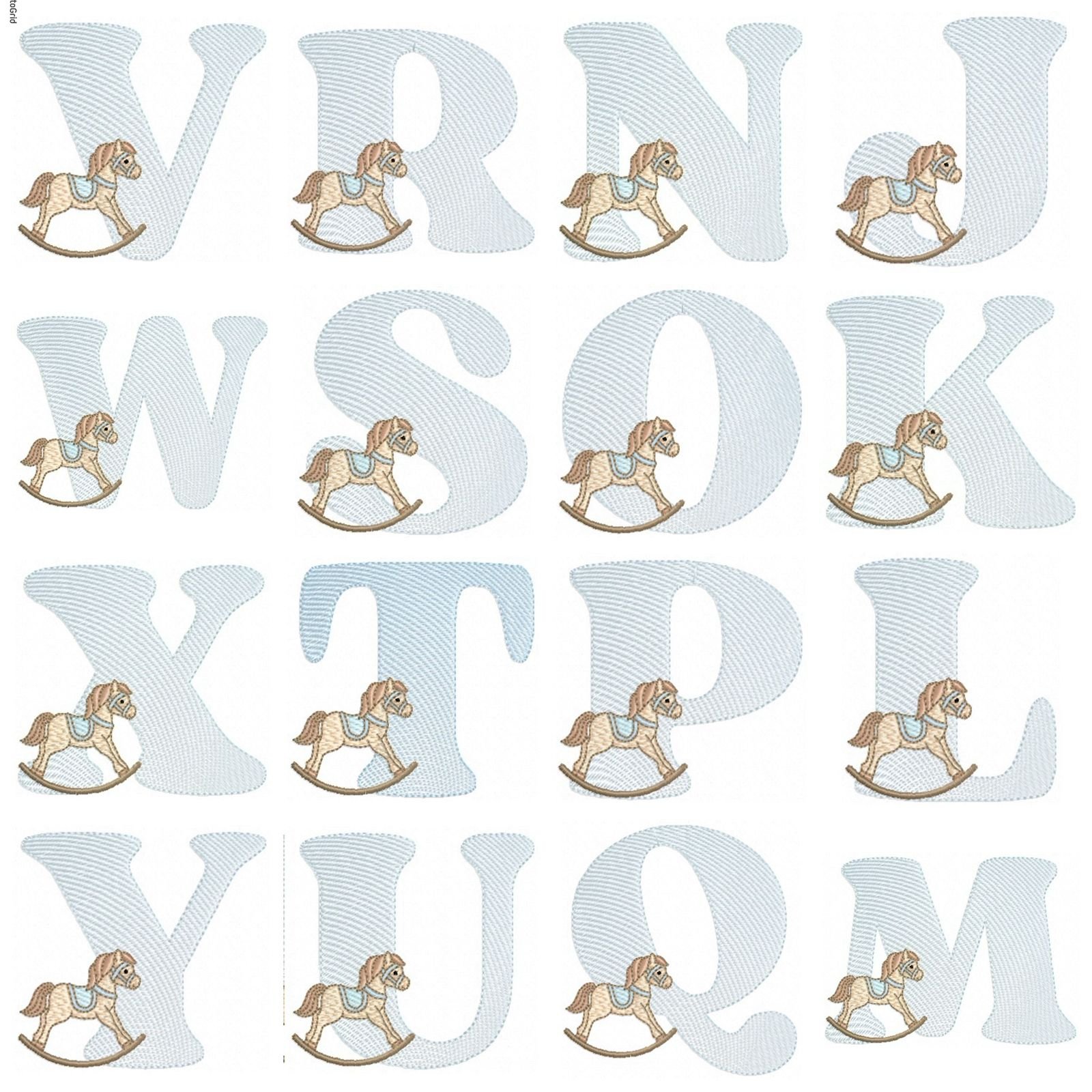 Alfabeto Cavalinhos 10x10 - Imagem 2
