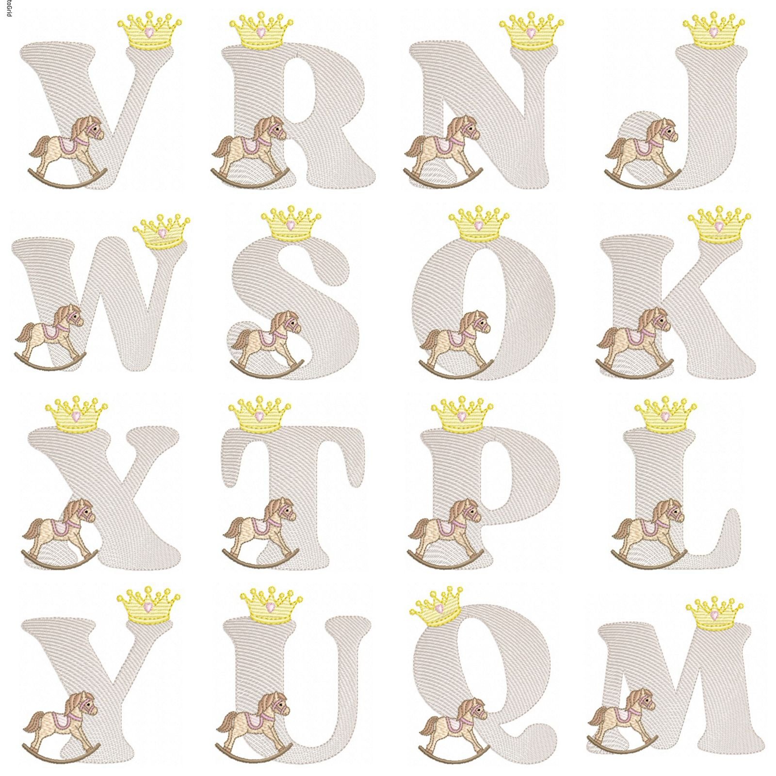 Alfabeto Ramo Cavalinho Meninas - Imagem 2