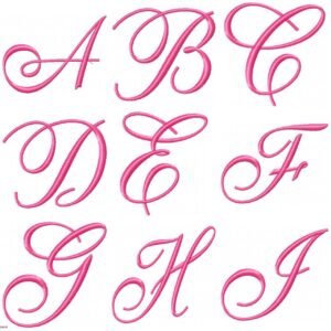Alfabeto Cursiva 10cm