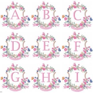Alfabeto Brasão Floral