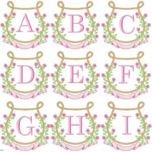 Alfabeto Brasão com Flores