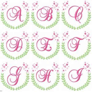 Alfabeto Ramo e Folhas 10cm