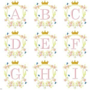 Alfabeto Brasão com Coroa 10cm