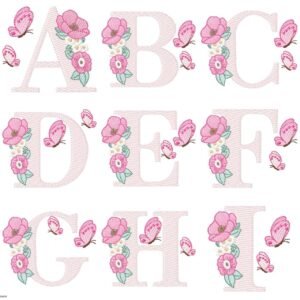 Alfabeto Borboletas e Flores