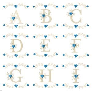 Alfabeto Moldura Com Flores