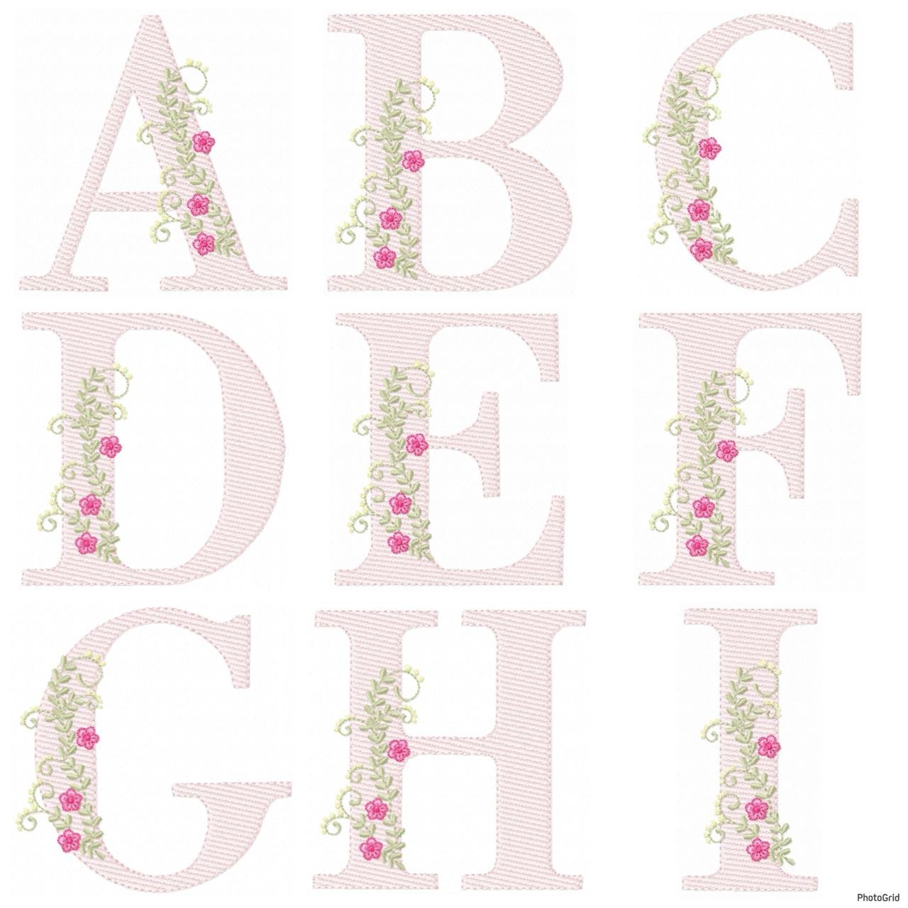 Alfabeto Floral 10x10