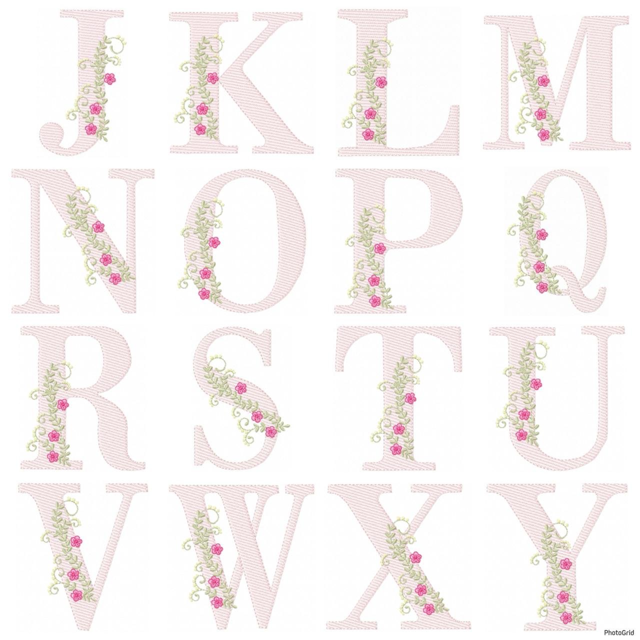 Alfabeto Floral 10x10 - Imagem 2