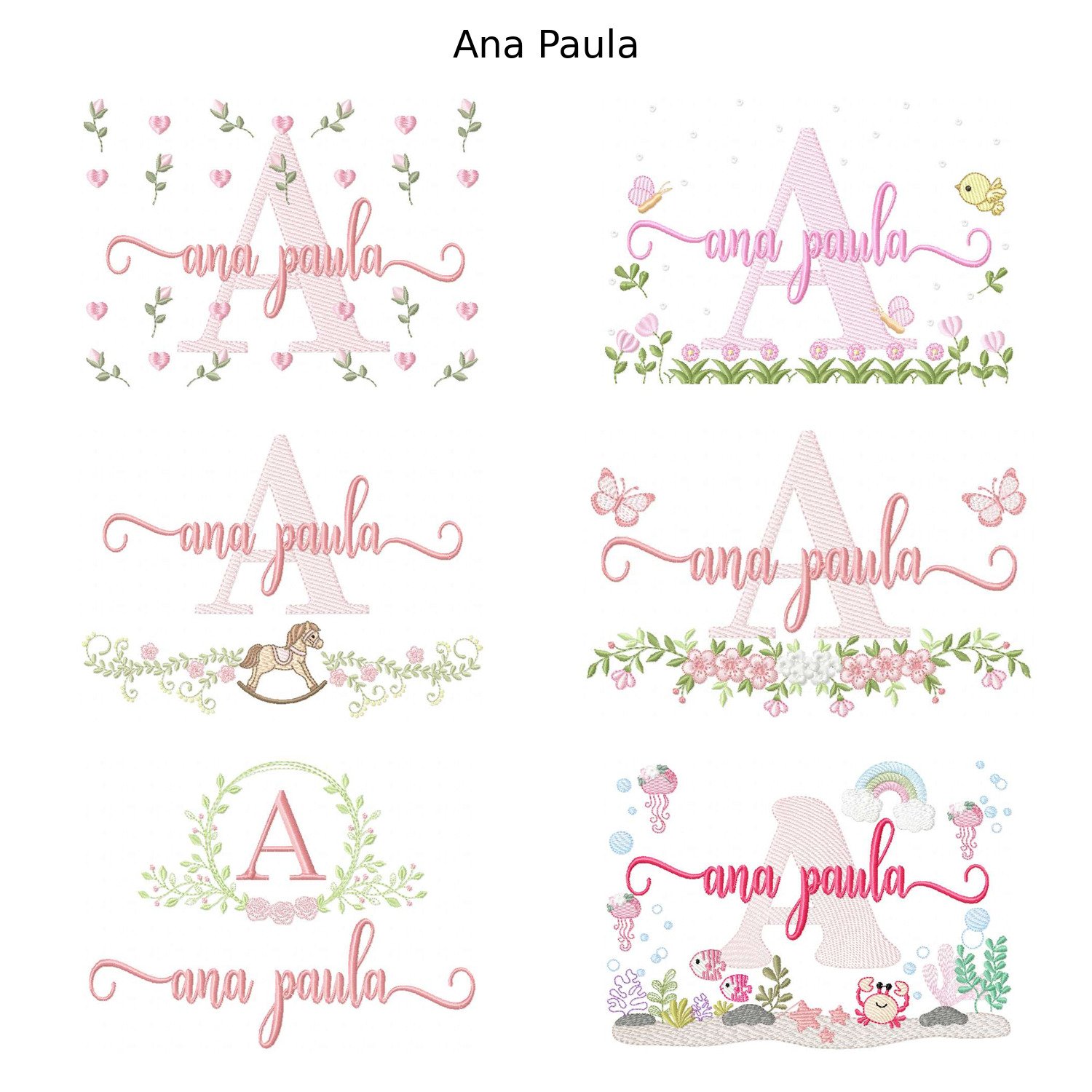 Pacote 6 Nomes Ana Paula