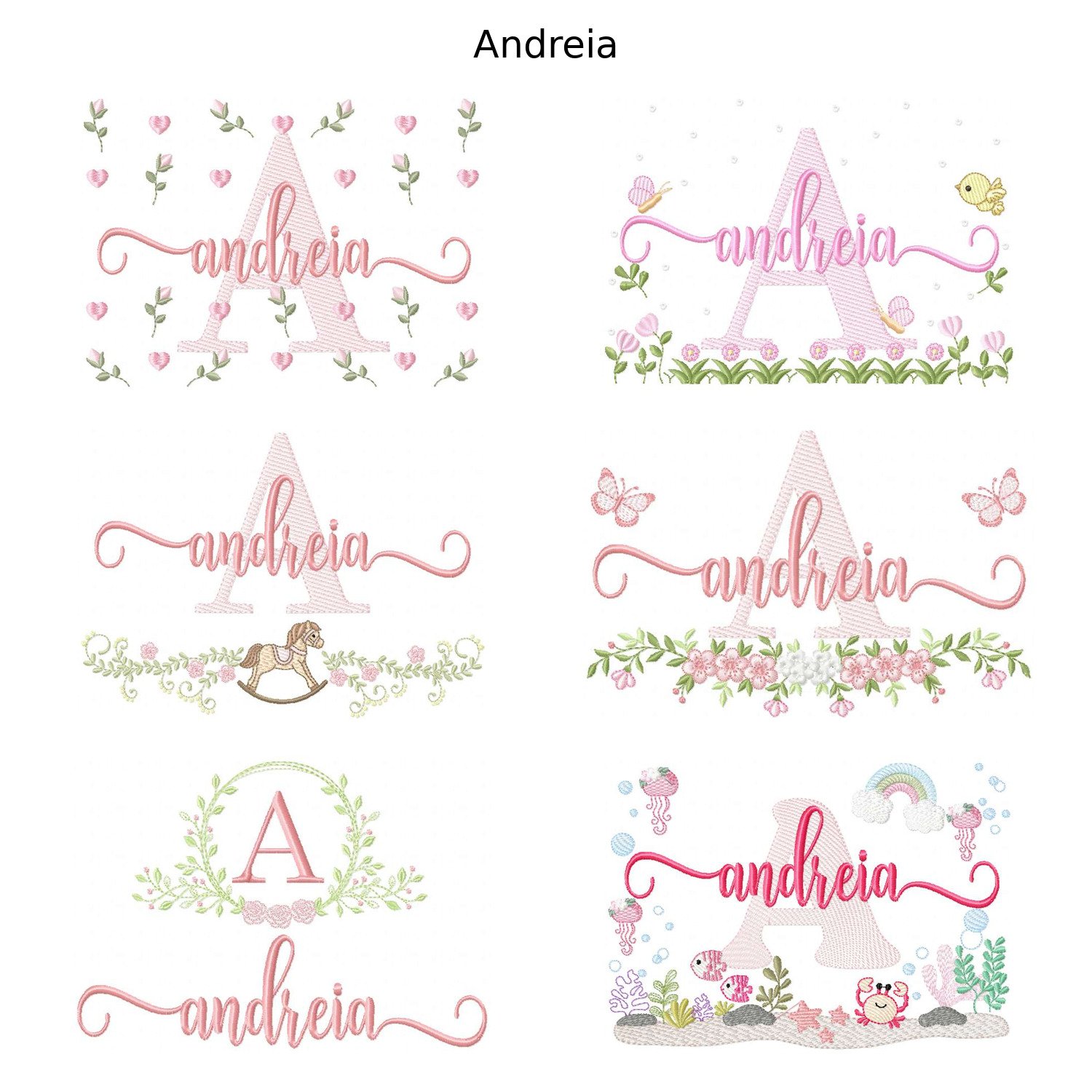 Pacote 6 Nomes Andreia