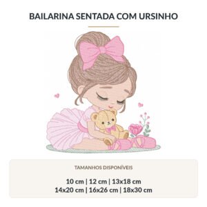 Bailarina Delicada com Ursinho Baby