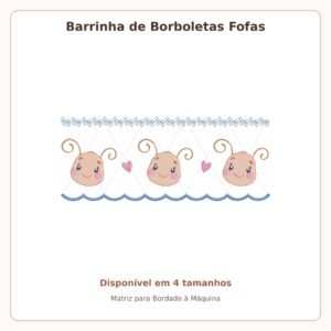 Matriz de Bordado Barrinha de Borboletas