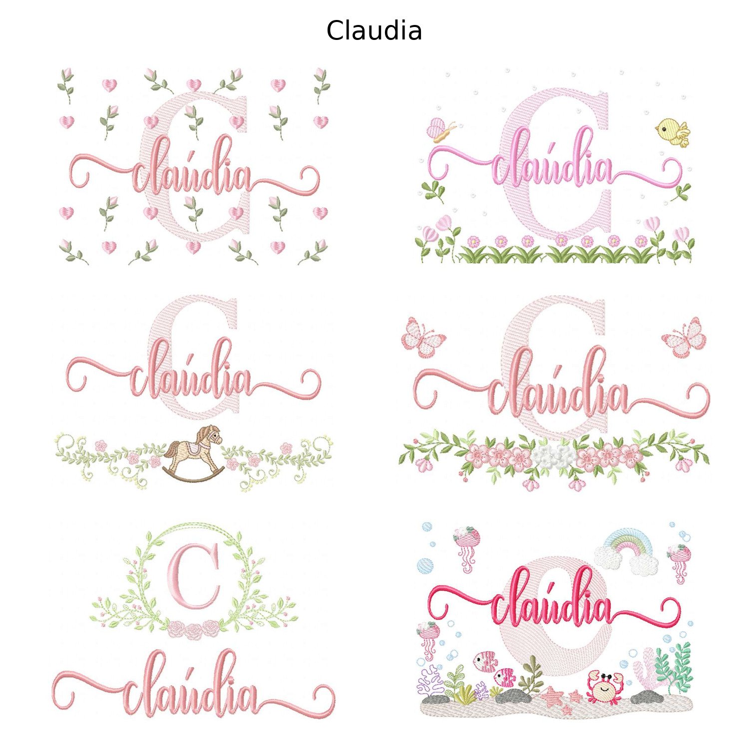 Pacote 6 Nomes Claudia