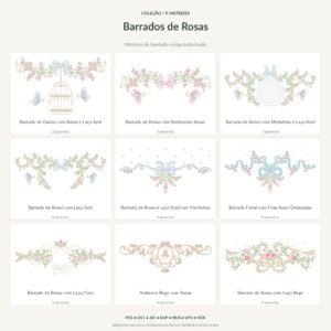 Coleção de Matrizes de Barrados de Rosas