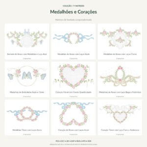 Coleção de Matrizes de Medalhões e Corações