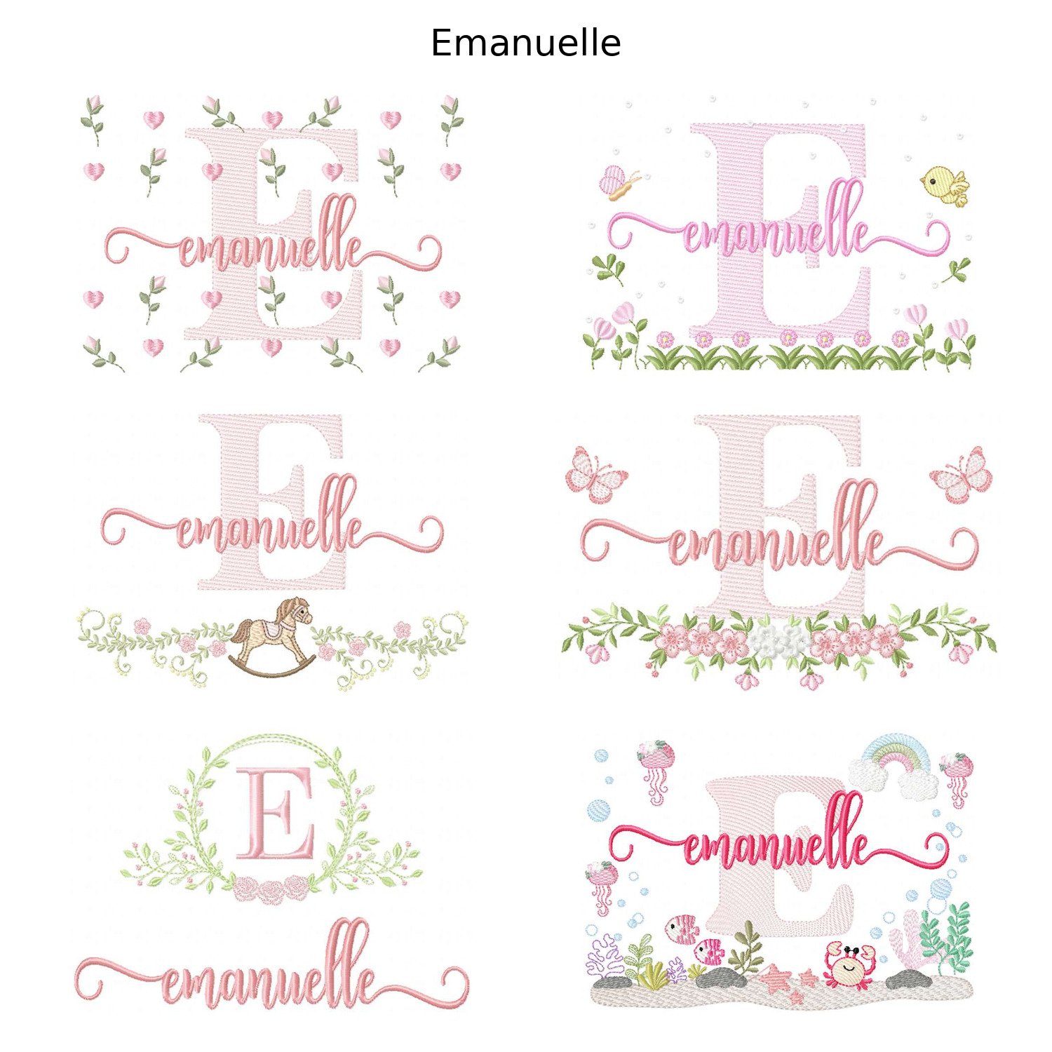Pacote 6 Nomes Emanuelle